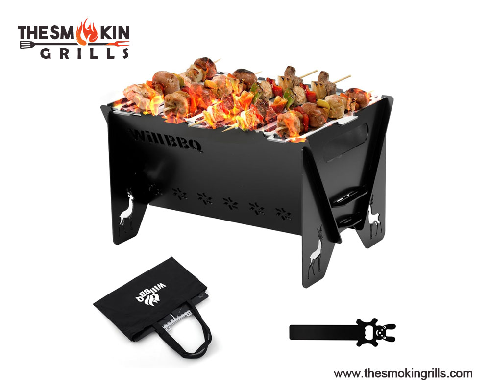 Charcoal-Grills-Quality-Portable-Detachable-Folding,-Skewers-Campfire-Grill